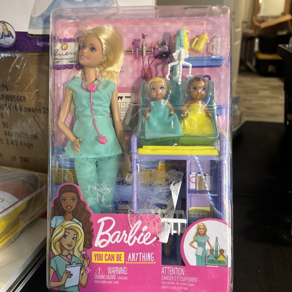Barbie Baby Doctor Doll Playset Pediatrician Babies You Can Be Anything New Box